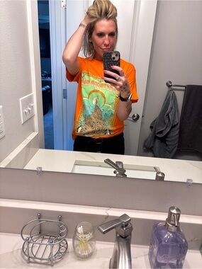 Fleetwood Mac Orange Peacock Graphic Tee medium